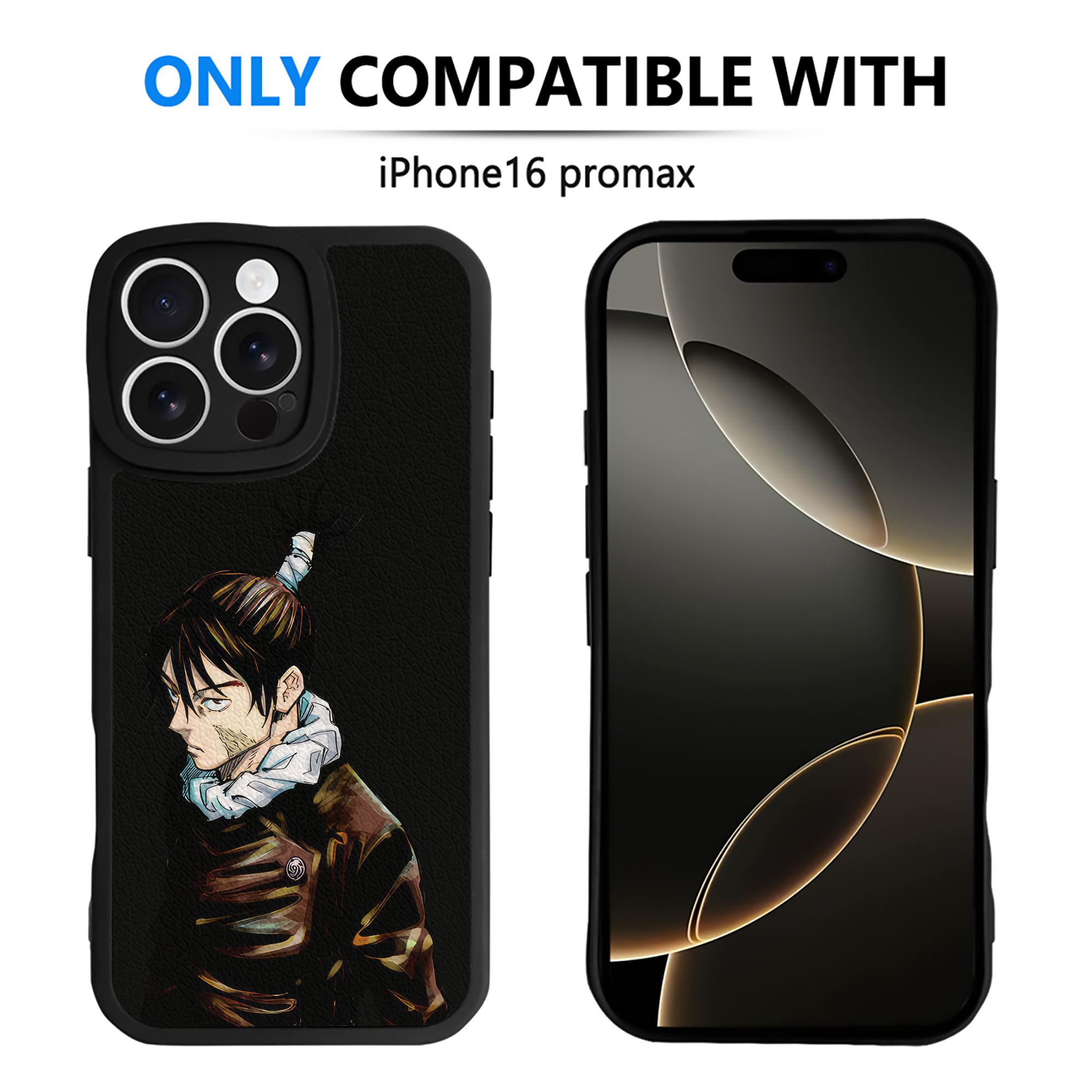 （画像用） 呪術廻戦 Jujutsu Kaisen 【iPhone 16シリーズ対応】シリコンスマホケース（レザー調） 材質：シリコン